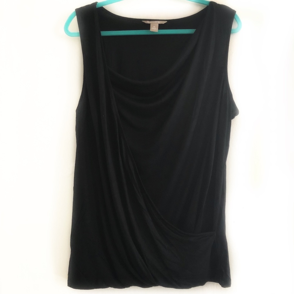 Black Banana Republic Knit Faux-Wrap Top | XL